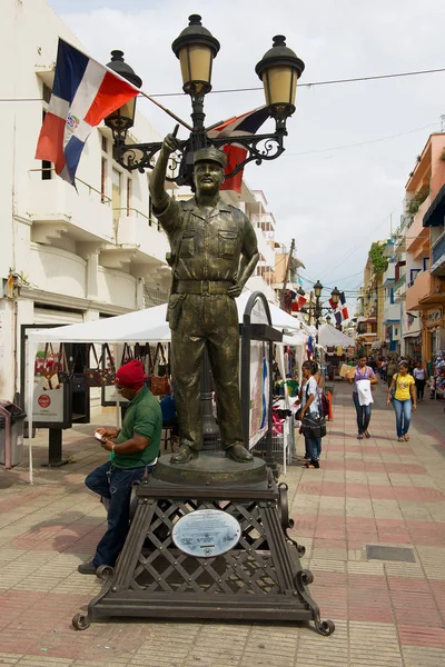 Santo Domingo Dominicaanse Republiek November 2012 Standbeeld Van Coronel Francisco — Stockfoto