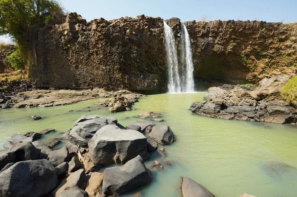 Cachoeira Rio Nilo Azul Estação Seca Bahir Dar Etiópia — Fotografia de Stock