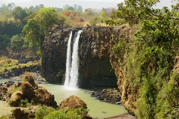 Wasserfall Blauen Nil Der Trockenzeit Bahir Dara Äthiopien — Stockfoto