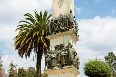 Addis Ababa, Etiyopya - 18 Ocak 2010: Yekatit 12 anıt dış detay Addis Ababa, Etiyopya. 