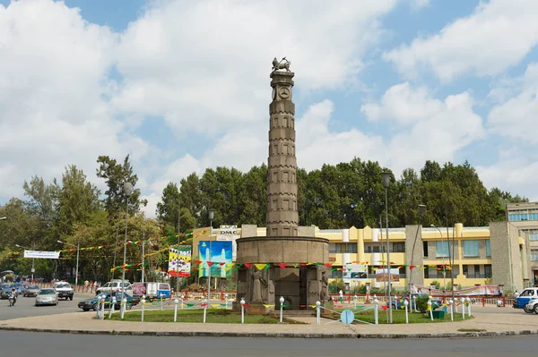 Addis Abeba Etiopien Januari 2010 Arat Kilo Monument Meyazia Square — Stockfoto