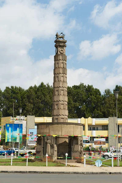 Addis Abeba Etiopien Januari 2010 Arat Kilo Monument Meyazia Square — Stockfoto