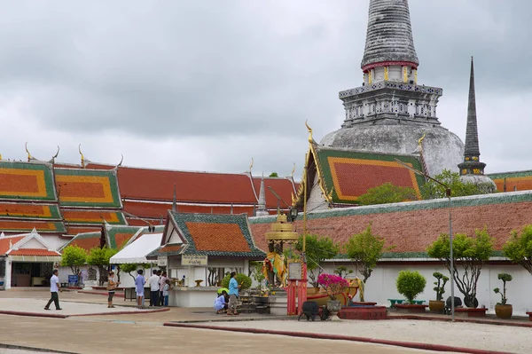 Nakhon Sri Thammarat Tajlandia Kwietnia 2012 Wat Phra Mahathat Woramahawihan — Zdjęcie stockowe