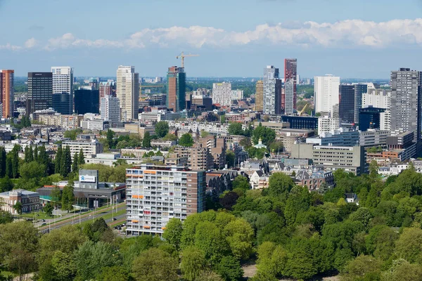 Rotterdam Países Bajos Junio 2013 Vista Aérea Los Modernos Edificios — Foto de Stock