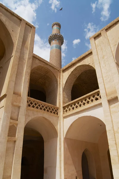 Natanz Iran Juin 2007 Cour Intérieure Minaret Mosquée Natanz Iran — Photo