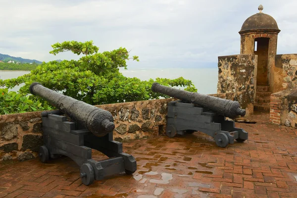 Puerto Plata Dominikana Listopada 2012 Stare Armaty San Felipe Fort — Zdjęcie stockowe