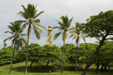 Puerto Plata, Dominik Cumhuriyeti-Kasım 04, 2012: nadir dökme demir deniz feneri 1879 Puerto Plata, Dominik Cumhuriyeti San Felipe Fort yanında inşa. Bir çok az hala Amerika 'da ayakta. 