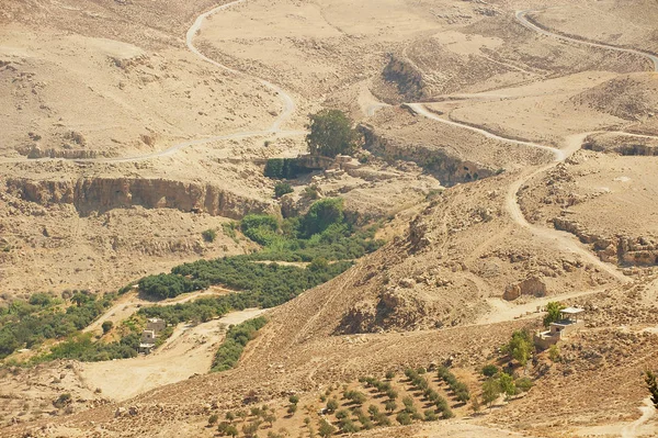 Wüste Berglandschaft Vom Mount Nebo Jordanien Aus Gesehen — Stockfoto