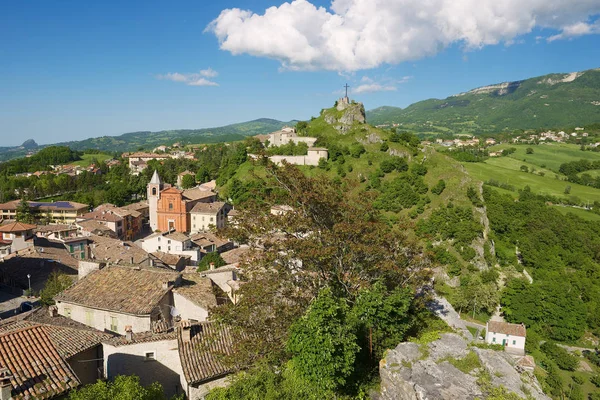 Pennabilli Italy May 2013 View Central Part Cross Hill Medieval — Stock Photo, Image