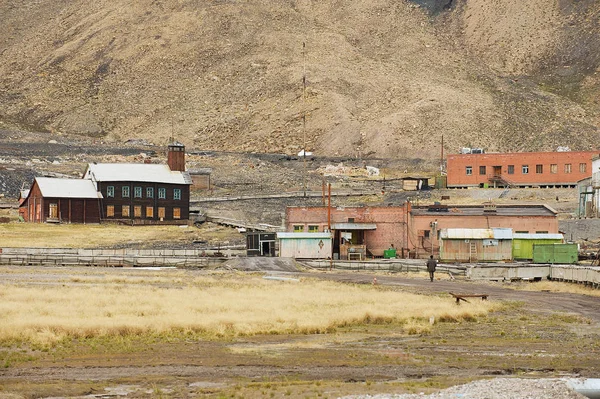 Pyramiden Norway September 2011 Deserted Buildings Abandoned Russian Arctic Settlement — Stock Photo, Image