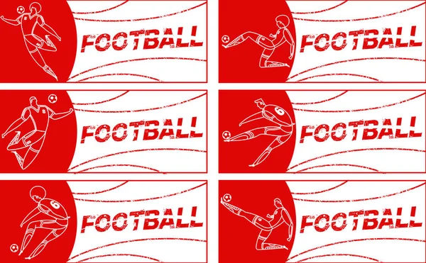 Banner mit Fußballer — Stockvektor