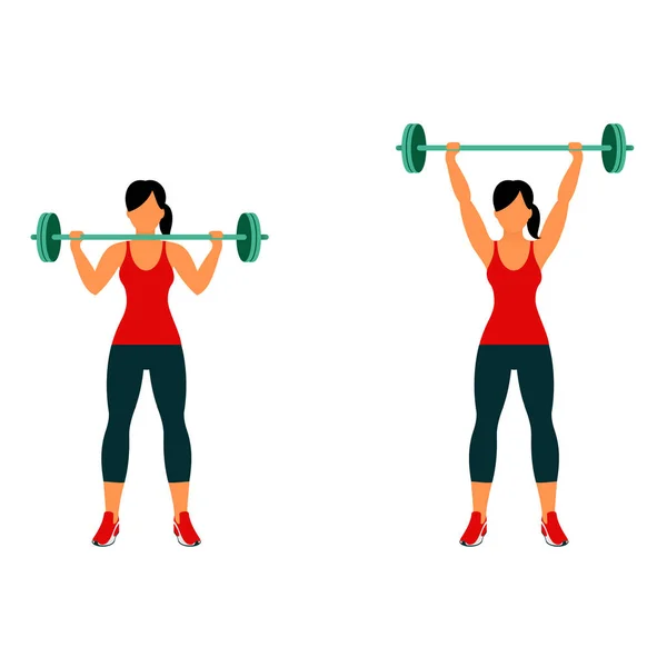 Ejercicios de fitness para un cuerpo fuerte y hermoso — Vector de stock