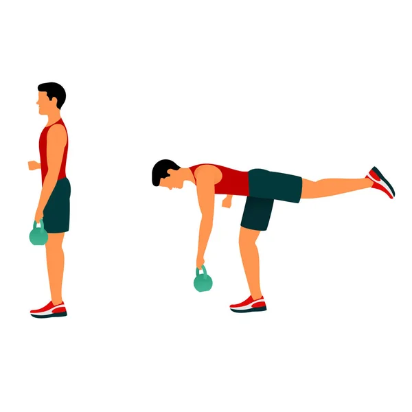 Fitnessübungen für einen starken und schönen Körper — Stockvektor