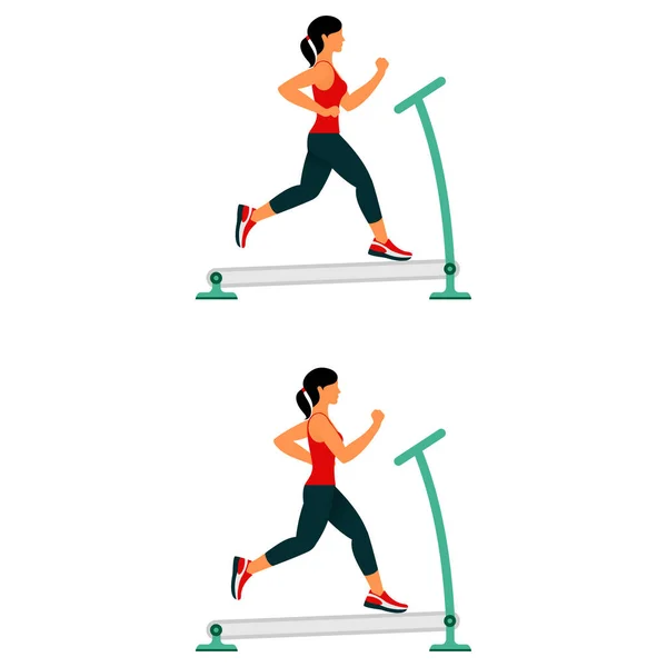 Ejercicios de fitness para un cuerpo fuerte y hermoso — Vector de stock