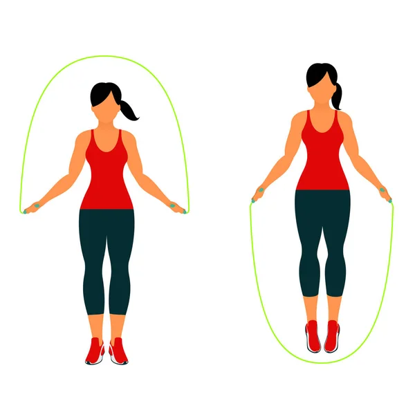 Exercices de fitness pour un corps fort et beau — Image vectorielle