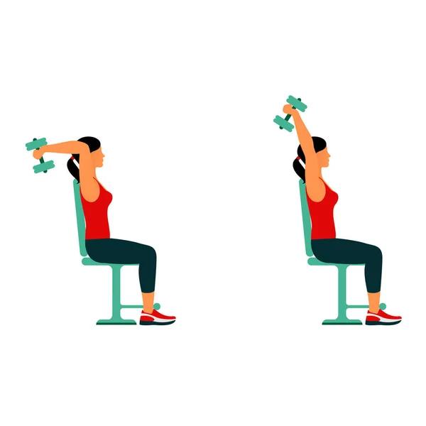 Ejercicios Fitness Para Cuerpo Fuerte Hermoso Ejercicio Físico Aeróbico Entrenamiento — Vector de stock