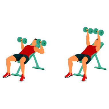 Fitness egzersizleri için güçlü ve güzel vücut. Fitness, aerobik ve egzersiz spor salonunda egzersiz. Çizgi stili beyaz arka plan üzerinde izole jimnastik salonu simgeler vektör kümesi. İnsanlar jimnastik salonu. Spor salonu ekipman.