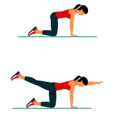Fitness egzersizleri için güçlü ve güzel vücut. Fitness, aerobik ve egzersiz spor salonunda egzersiz. Çizgi stili beyaz arka plan üzerinde izole jimnastik salonu simgeler vektör kümesi. İnsanlar jimnastik salonu. Spor salonu ekipman.
