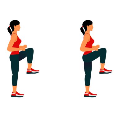 Fitness egzersizleri için güçlü ve güzel vücut. Fitness, aerobik ve egzersiz spor salonunda egzersiz. Çizgi stili beyaz arka plan üzerinde izole jimnastik salonu simgeler vektör kümesi. İnsanlar jimnastik salonu. Spor salonu ekipman.