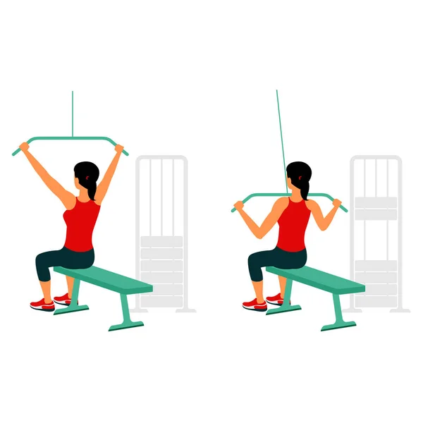 Ejercicios Fitness Para Cuerpo Fuerte Hermoso Ejercicio Físico Aeróbico Entrenamiento — Vector de stock