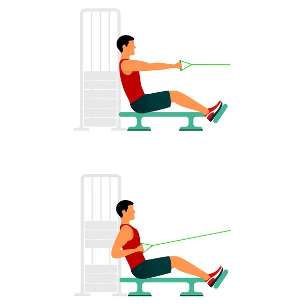 Ejercicios Fitness Para Cuerpo Fuerte Hermoso Ejercicio Físico Aeróbico Entrenamiento — Vector de stock