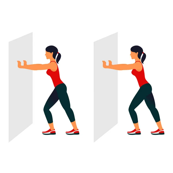 Fitness Cvičení Pro Silné Krásné Tělo Fitness Aerobic Cvičení Cvičení — Stockový vektor