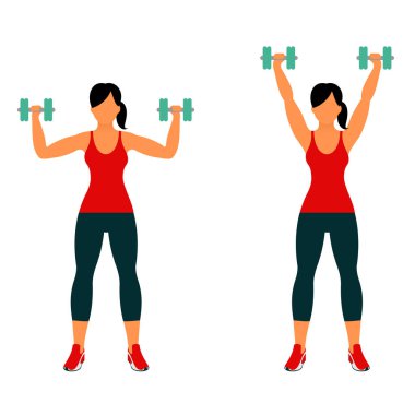 Fitness egzersizleri için güçlü ve güzel vücut. Fitness, aerobik ve egzersiz spor salonunda egzersiz. Çizgi stili beyaz arka plan üzerinde izole jimnastik salonu simgeler vektör kümesi. İnsanlar jimnastik salonu. Spor salonu ekipman.