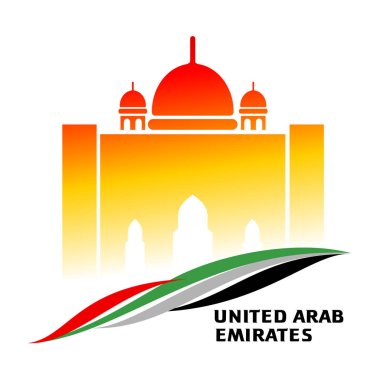 Vektör illüstrasyon renk arka plan Birleşik Arap Emirlikleri
