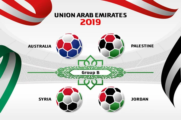 Vektör Çizim Sonuçlar Ayakta Tablolar Çetele Şampiyonası Turnuva Birleşik Arap — Stok Vektör