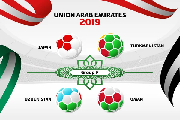 Resultados Ilustración Vectorial Tablas Clasificación Torneo Campeonato Emiratos Árabes Unidos — Archivo Imágenes Vectoriales