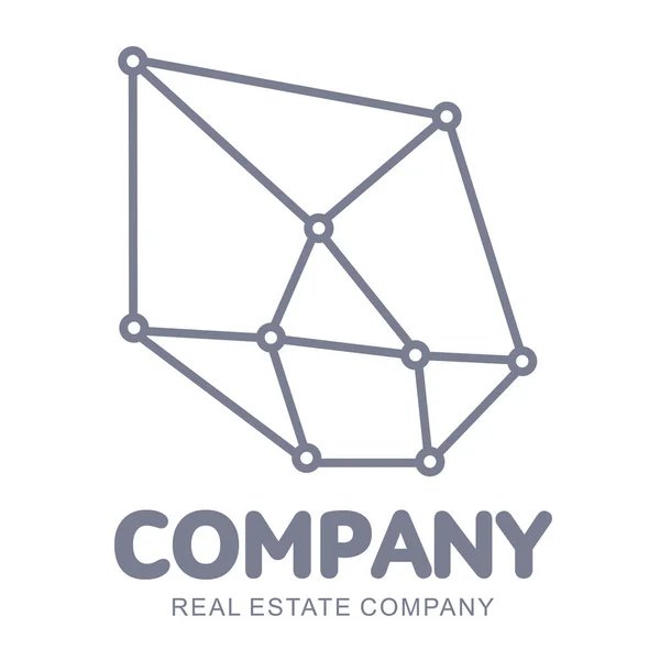 Set of real estate company logo templates for corporate identity — Stock Vector