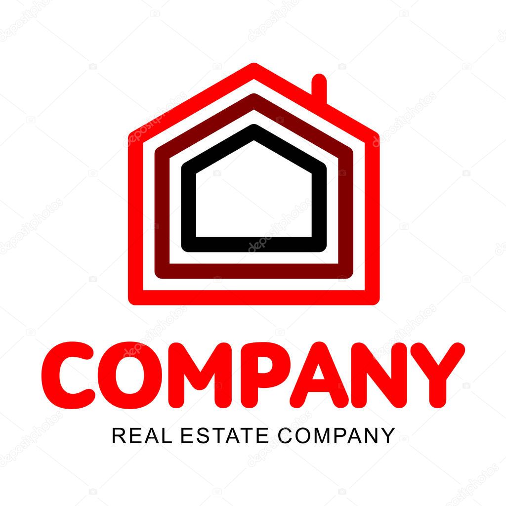 Set of real estate company logo templates for corporate identity