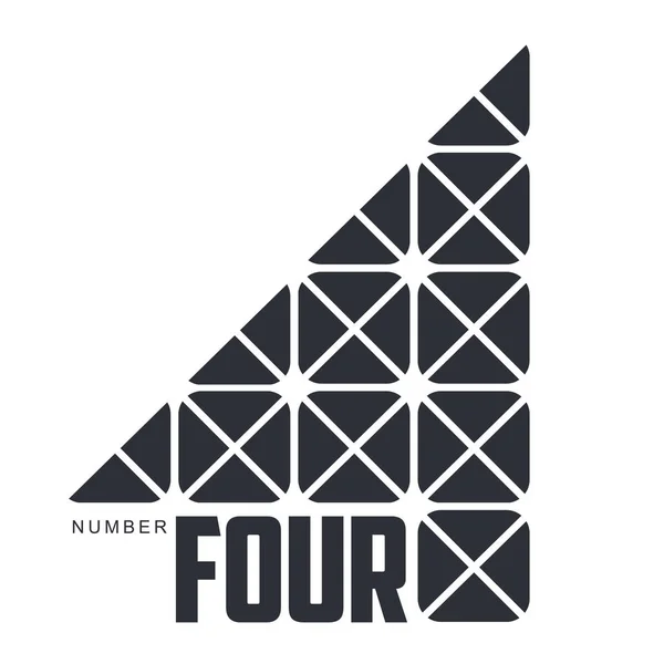 Grafické logo šablon číslo čtyři další dvě barvy — Stockový vektor