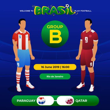 Football player in the form of national teams. clipart