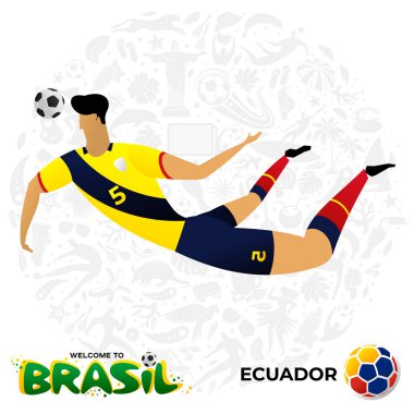 Football player in the form of national teams. clipart