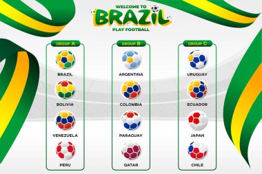 Vektör çizim sonuçları ve ayakta tablolar çetele Şampiyonası turnuva Brasil