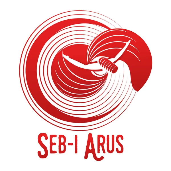 Ilustração do logotipo do vetor. Turco, Sufi e Dervish Dance. Seb i Arus —  Vetores de Stock