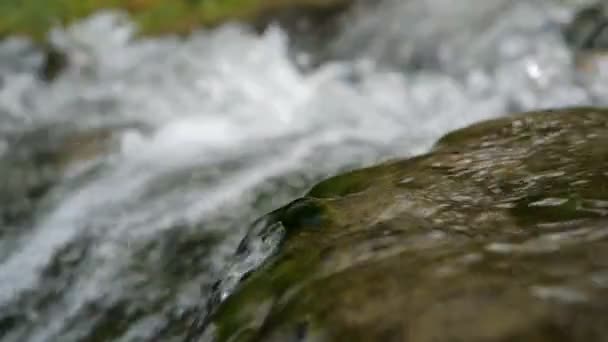Горная река в замедленном движении . — стоковое видео