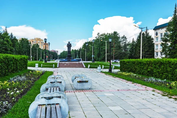 Novosibirsk Západní Sibiř Rusko Červen 2018 Památník Akademik Valentin Koptyug — Stock fotografie