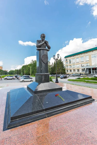 Novosibirsk Siberia Occidental Rusia Junio 2018 Monumento Académico Valentin Koptyug — Foto de Stock