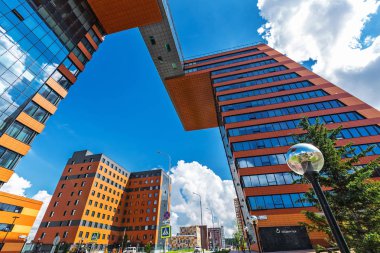 Novosibirsk, Batı Sibirya, Rusya Federasyonu-Haziran 2, 2018: Teknopark nın Novosibirsk Akademgorodok (Akadempark). Novosibirsk, Novosibirsk bölgesi, Batı Sibirya, Rusya Federasyonu