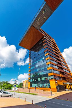 Novosibirsk, Batı Sibirya, Rusya Federasyonu-Haziran 2, 2018: Teknopark nın Novosibirsk Akademgorodok (Akadempark). Novosibirsk, Novosibirsk bölgesi, Batı Sibirya, Rusya Federasyonu