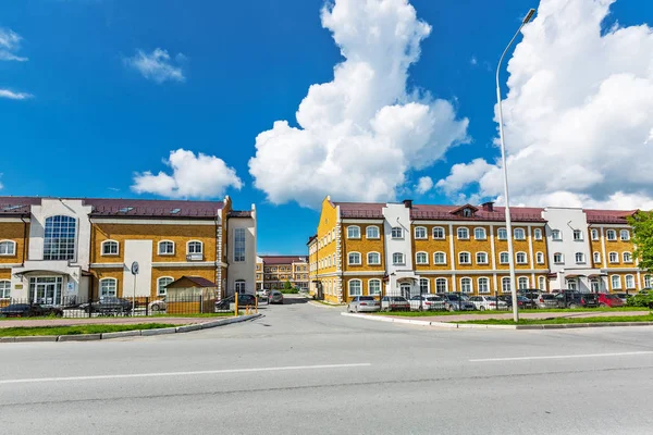 Νοβοσιμπίρσκ Δυτική Σιβηρία Ρωσία Ιούνιος 2018 Κτίρια Του Δρόμου Μηχανικών — Φωτογραφία Αρχείου