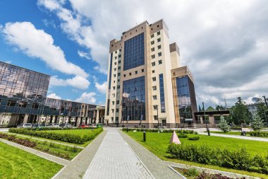 Novosibirsk, Batı Sibirya, Rusya Federasyonu - 2 Haziran 2018: Novosibirsk state Üniversitesi (Nsu). Yeni bina