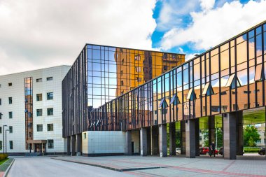 Novosibirsk, Batı Sibirya, Rusya Federasyonu - 2 Haziran 2018: Novosibirsk state Üniversitesi (Nsu). Yeni bina