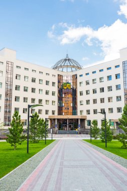 Novosibirsk, Batı Sibirya, Rusya Federasyonu - 2 Haziran 2018: Novosibirsk state Üniversitesi (Nsu). Yeni bina