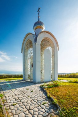 Bystrovka Köyü, iskitimskiy rayonu, Novosibirskaya oblast, Batı Sibirya, Rusya - Temmuz 21,2018: Şapel inanç, umut ve sadaka ve anneleri Sophia