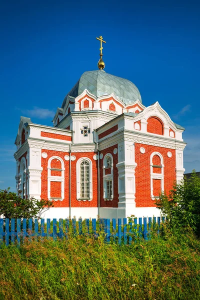 Aldeia Zavyalovo Região Novosibirsk Sibéria Ocidental Rússia Julho 2018 Igreja — Fotografia de Stock