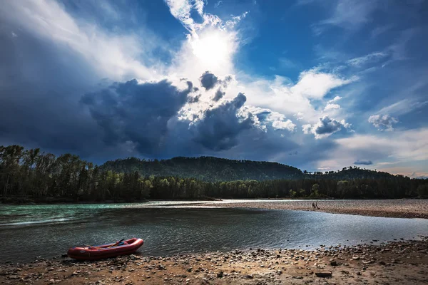 Montagne Altai Siberia Meridionale Russia Agosto 2018 Fiume Katun Con — Foto Stock