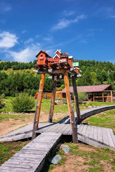 Aldeia Altai Gorny Altai Sul Sibéria Rússia Agosto 2018 Território — Fotografia de Stock